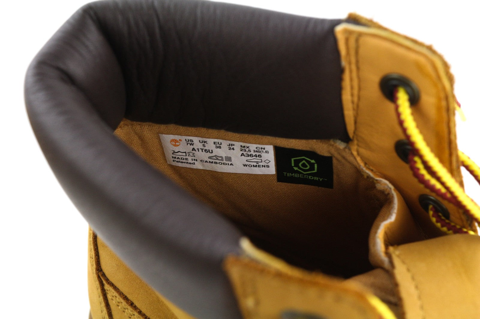 TIMBERLAND A1T6U-A3646 Women's EU38/38.5 Brown Leather High-Top Lace Boots