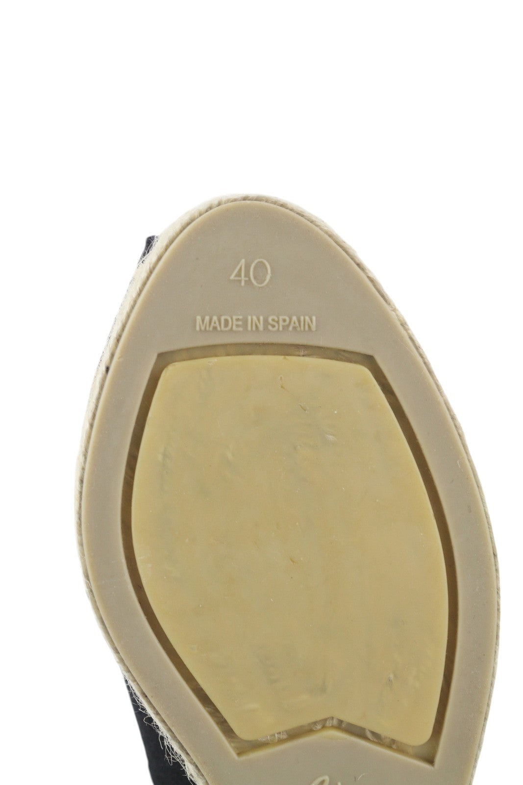 CASTANER Women's EU40 Black Wedge Espadrilles Platform Peep-Toe Shoes