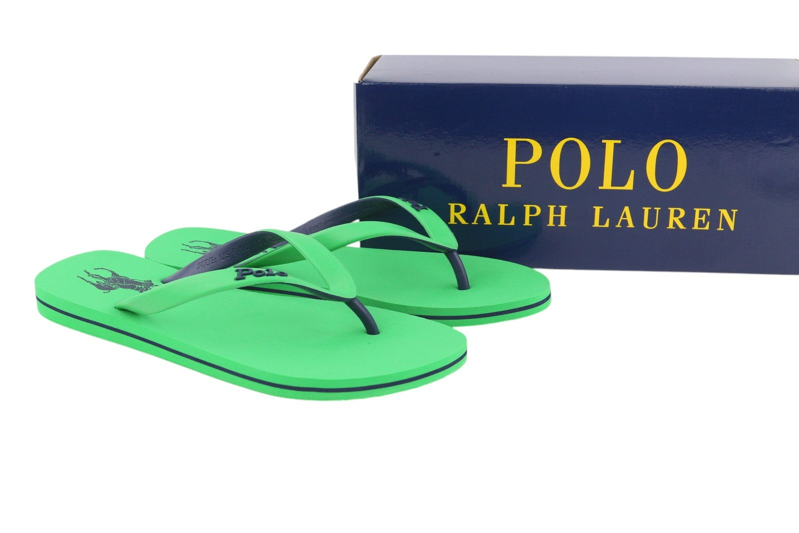 RALPH LAUREN Bolt-Sn-Csl Men's EU42/43 Green Flip-Flops Sandals