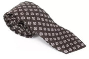 SUITSUPPLY Men's Tie 150x8 Brown Pure Silk Classic Patterned Pointed-End