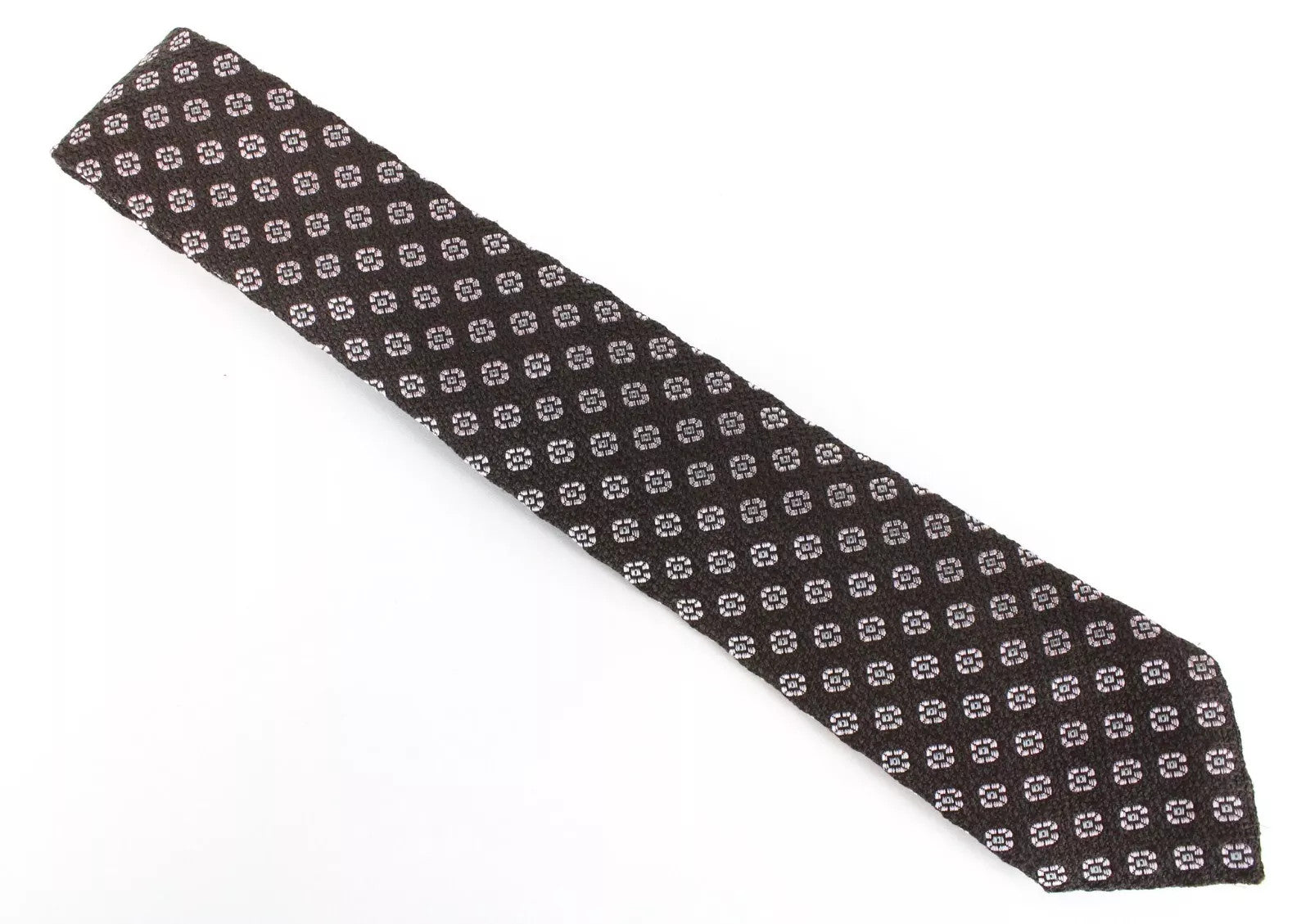 SUITSUPPLY Men's Tie 150x8 Brown Pure Silk Classic Patterned Pointed-End