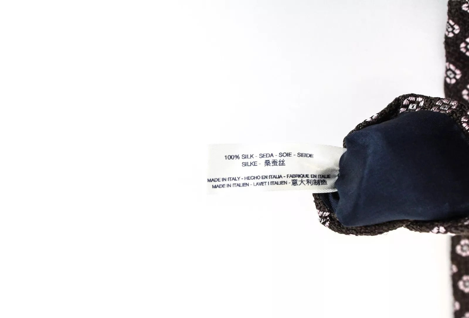 SUITSUPPLY Men's Tie 150x8 Brown Pure Silk Classic Patterned Pointed-End