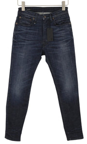 R13 High Rise Skinny Women Jeans 27 Howell Indigo Faded Washed Blue RRP475