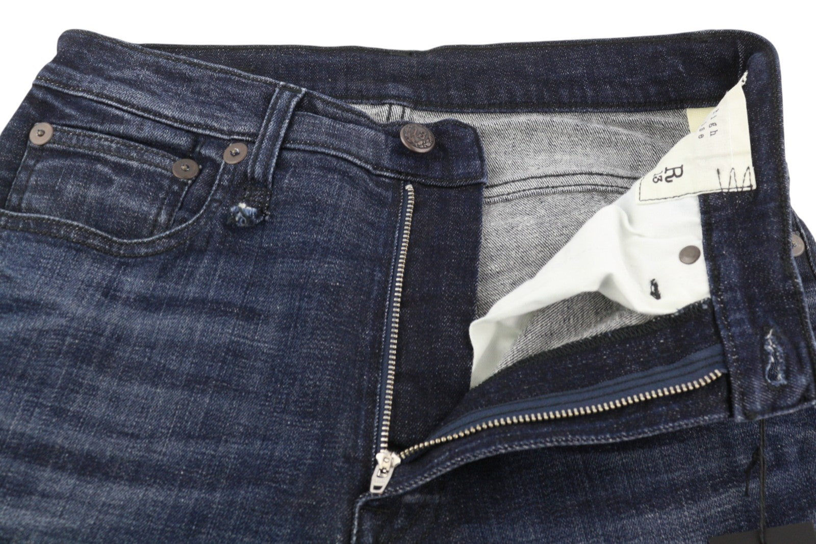 R13 High Rise Skinny Women Jeans 27 Howell Indigo Faded Washed Blue RRP475