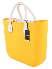 O BAG Mini Women Bag OS Yellow Twin Handles Zip Inner Pouch Casual Square