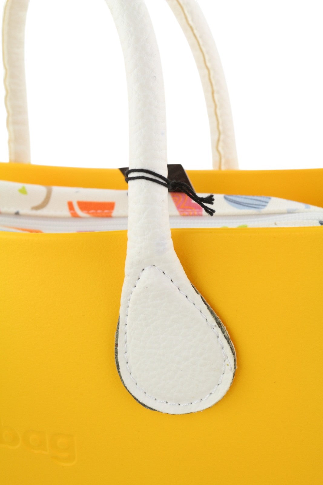 O BAG Mini Women Bag OS Yellow Twin Handles Zip Inner Pouch Casual Square