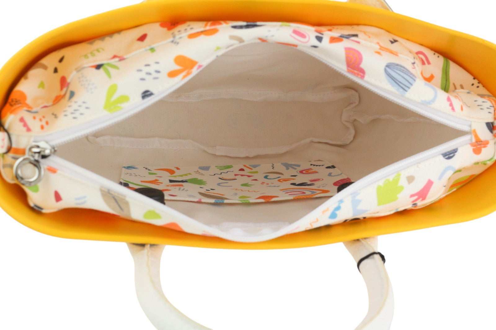 O BAG Mini Women Bag OS Yellow Twin Handles Zip Inner Pouch Casual Square