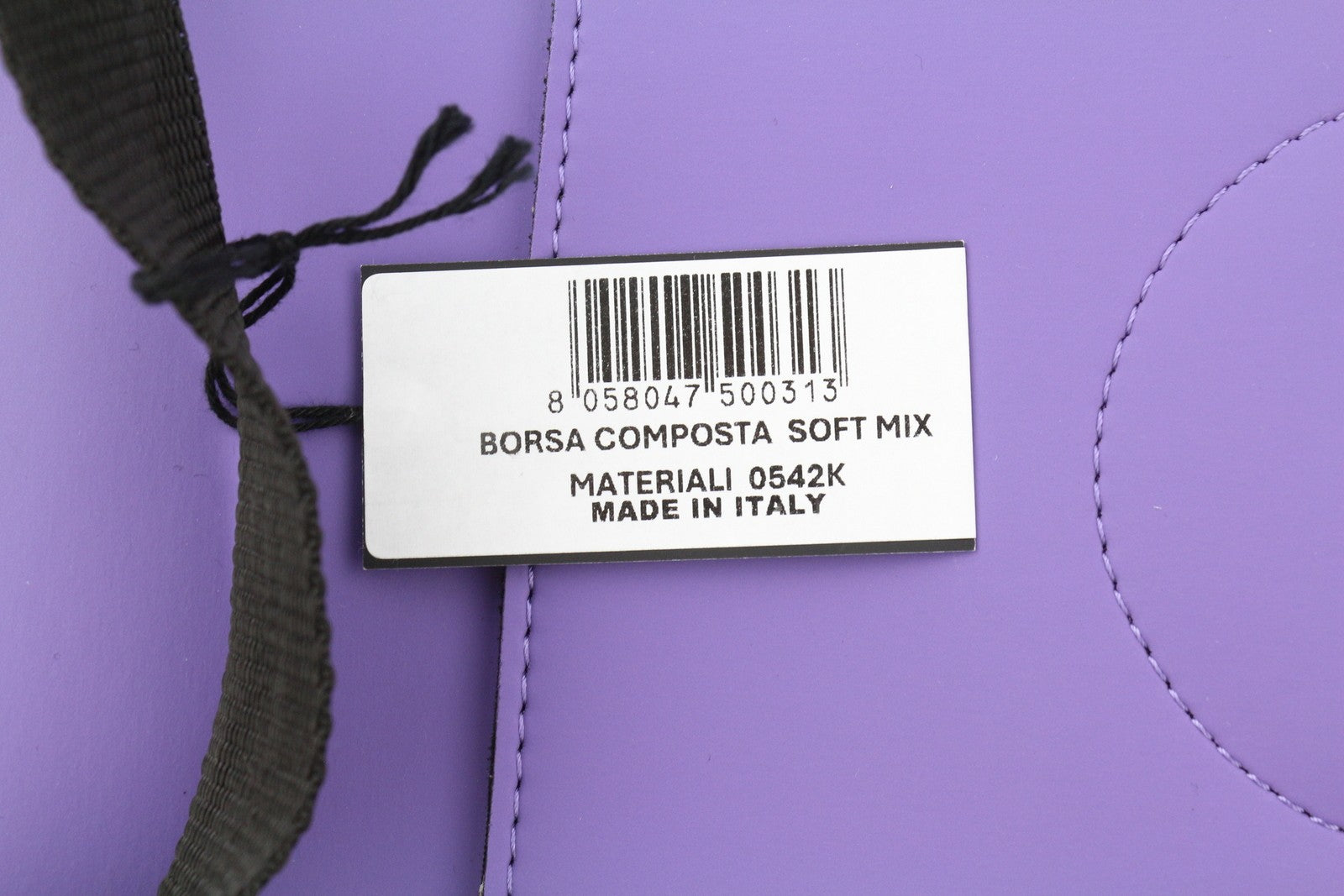 O BAG D217 Women Bag OS Purple Violet Dual Handles Logo Patch Backpack