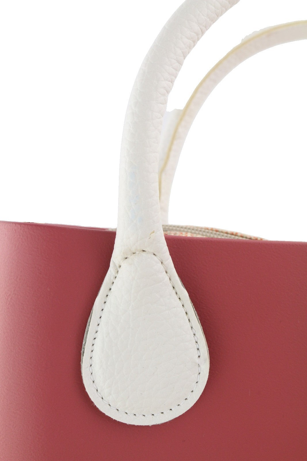 O BAG Chic Women Bag OS Pink Twin Handles Inner Pouch Mini Square Tote Casual