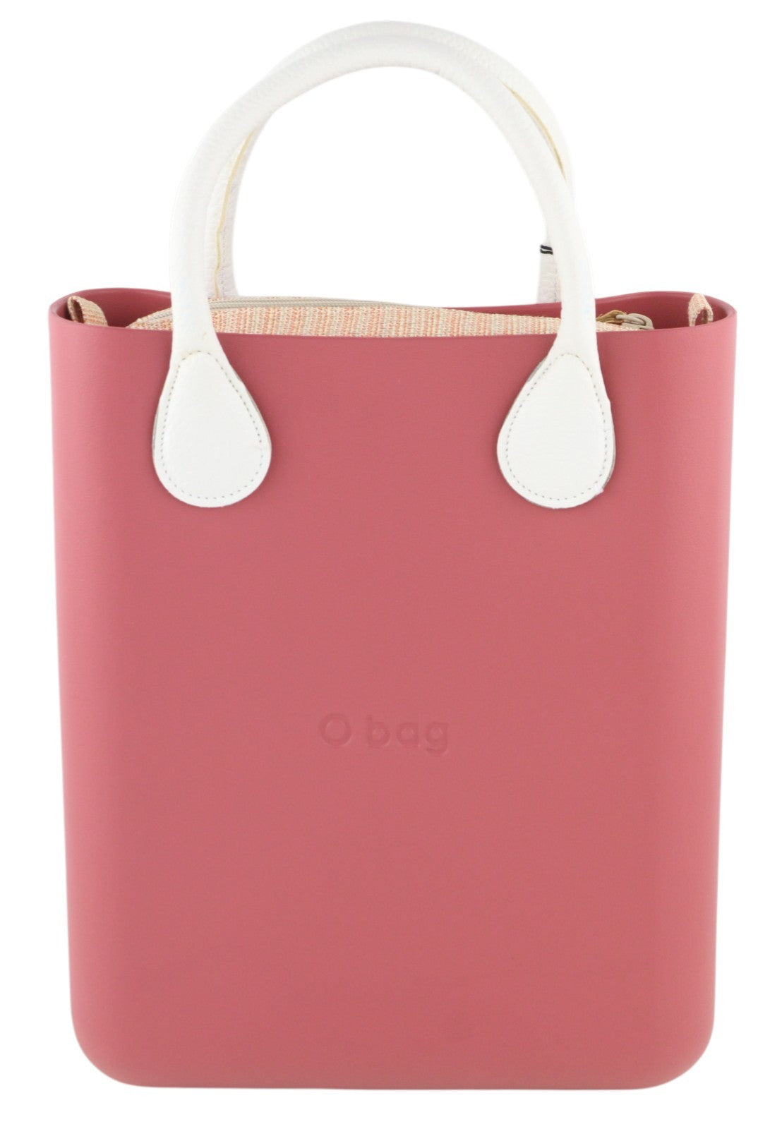 O BAG Chic Women Bag OS Pink Twin Handles Inner Pouch Mini Square Tote Casual