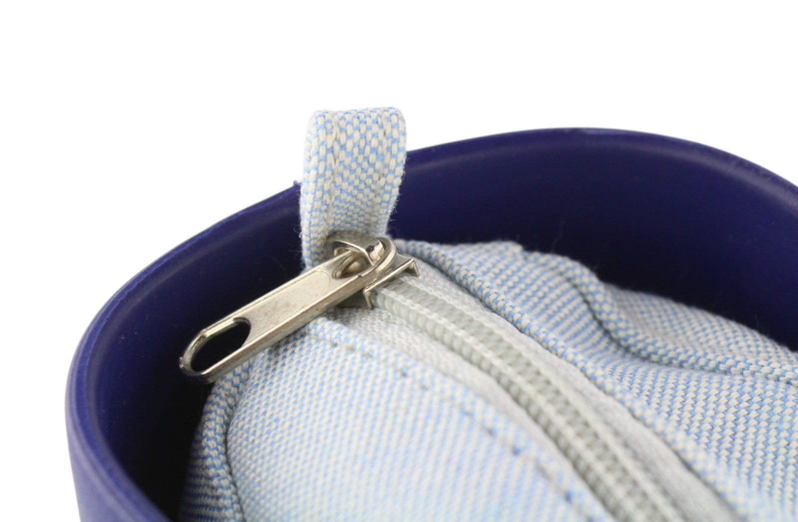 O BAG Chic Women Bag OS Blue Twin Handles Inner Pouch Mini Square Tote Logo