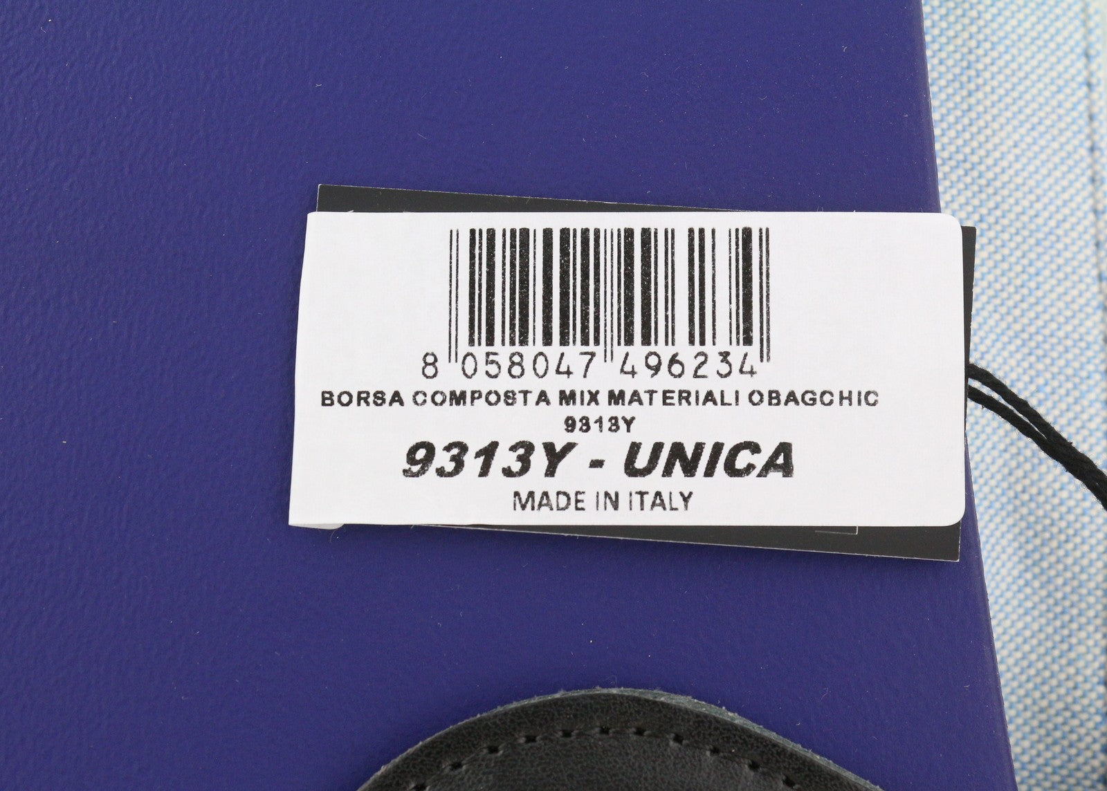 O BAG Chic Women Bag OS Blue Twin Handles Inner Pouch Mini Square Tote Logo