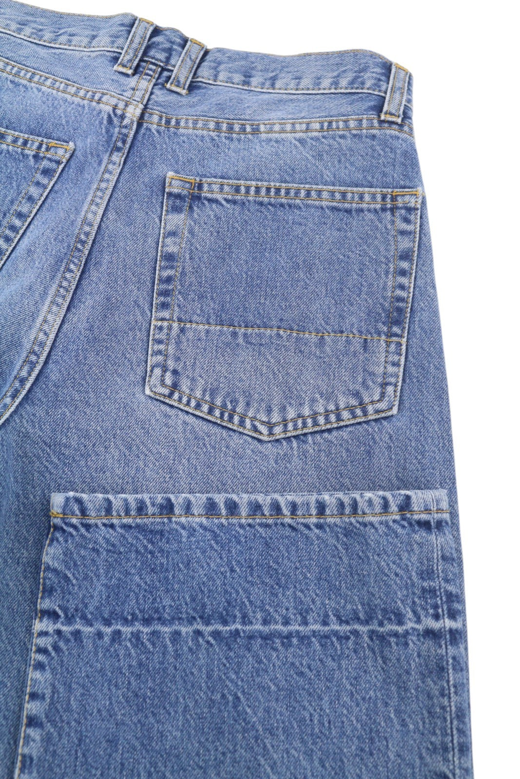 PLAN C Women Jeans 38 Blue Ankle Length Mid Rise Straight Button Fly RRP440