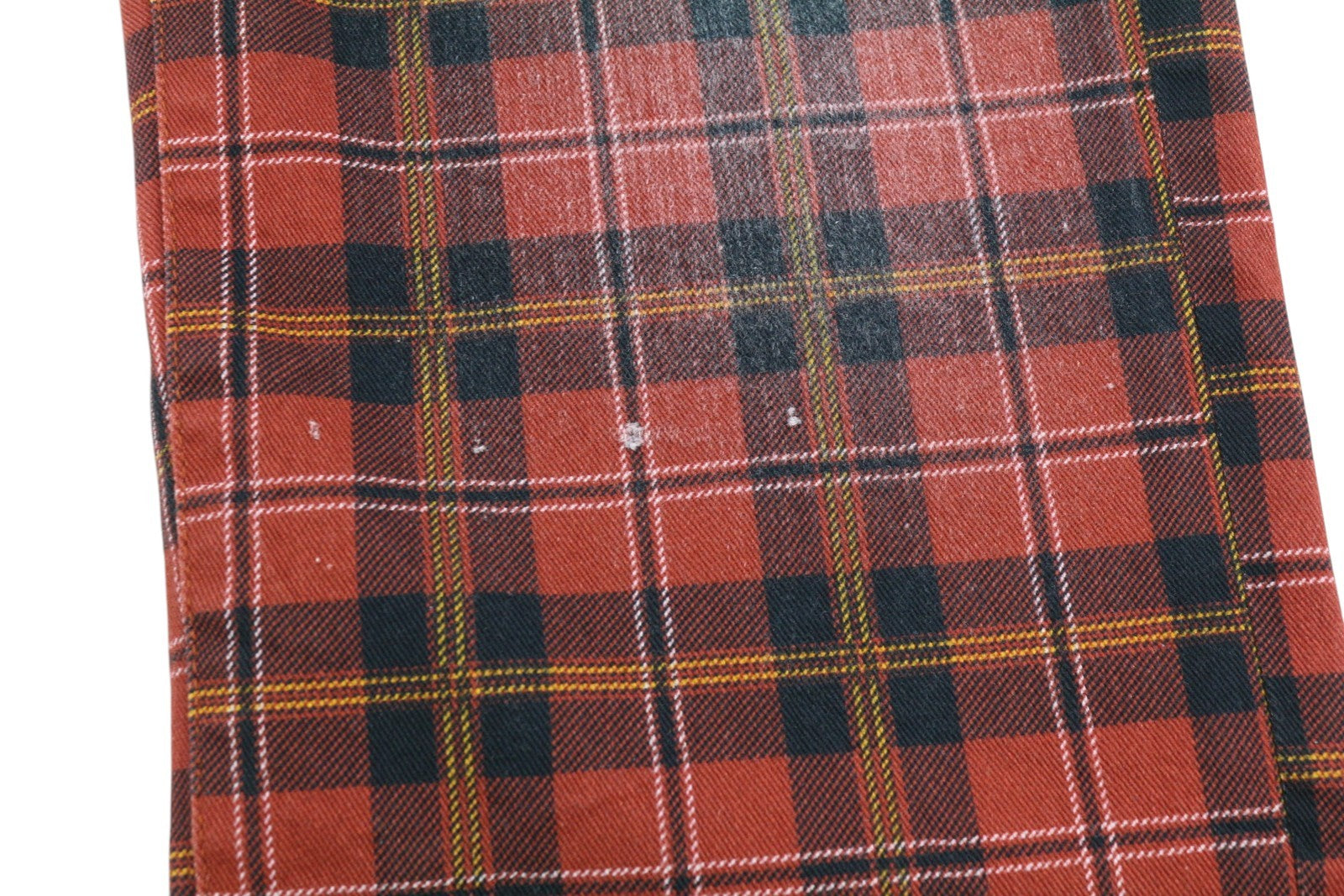 R13 Tailored Drop Women Trousers 27 Ash Red Plaid Cropped Ankle Drop Crotch