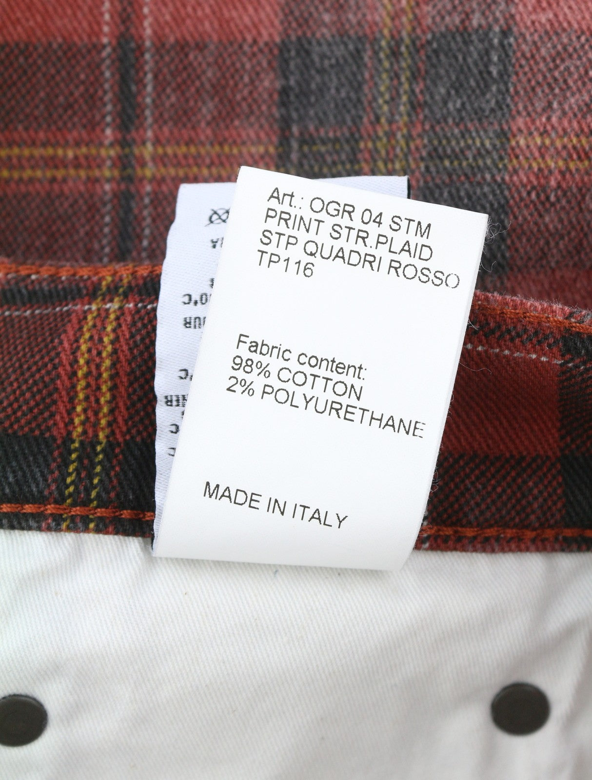 R13 Tailored Drop Women Trousers 27 Ash Red Plaid Cropped Ankle Relaxed RRP710