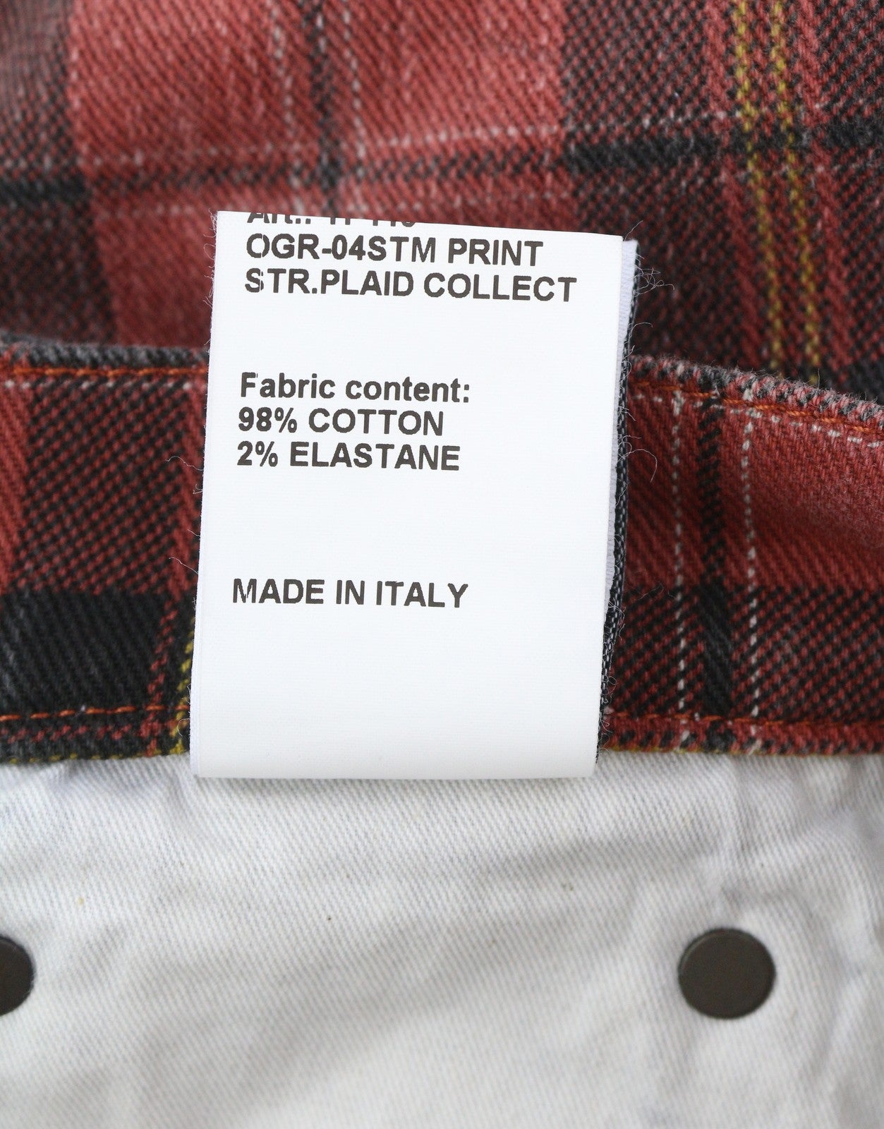 R13 Tailored Drop Women Trousers 27 Ash Red Plaid Ankle Length Relaxed RRP710