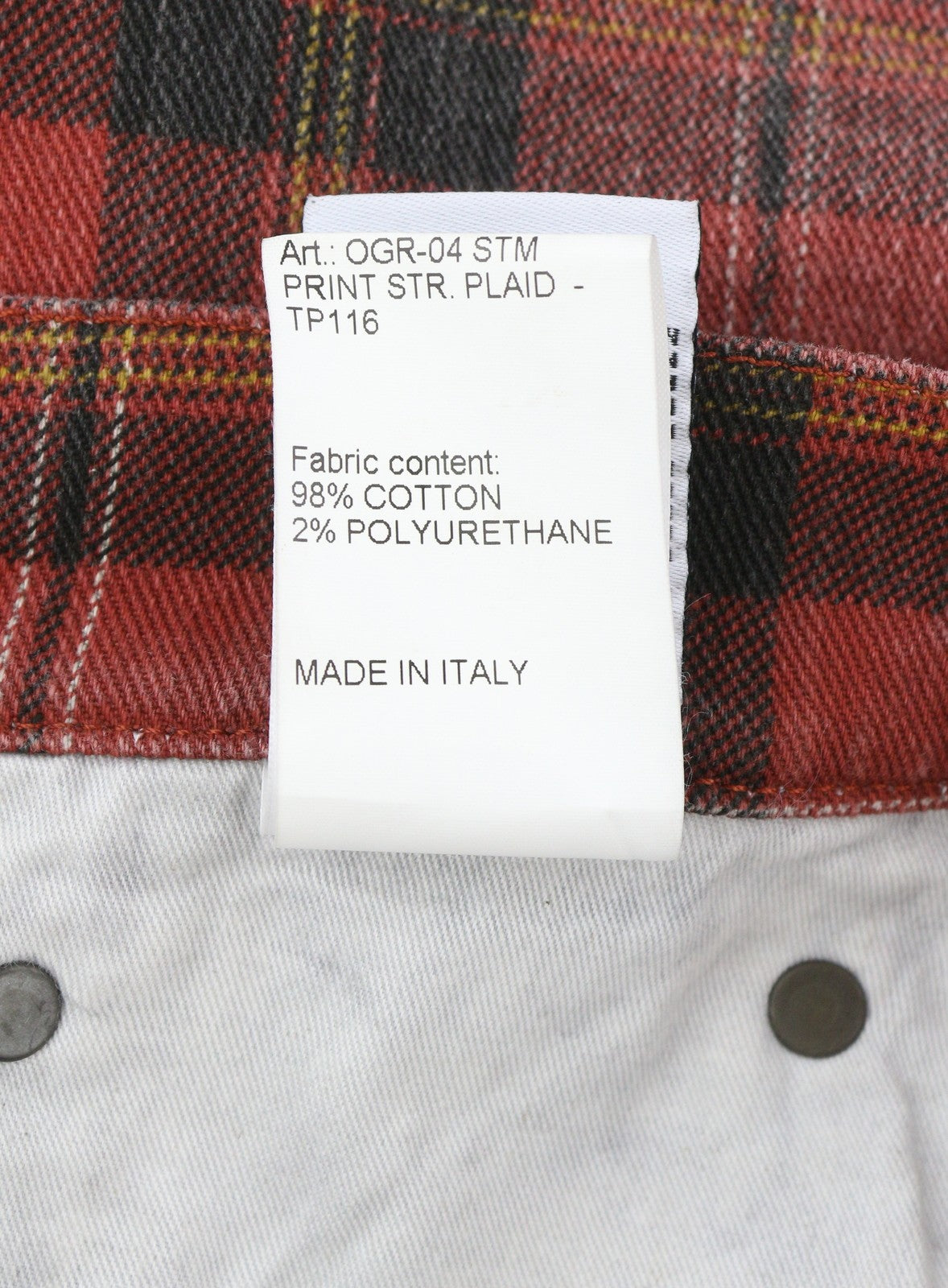 R13 Tailored Drop Women Trousers 27 Ash Red Plaid Ankle Relaxed Cut RRP710