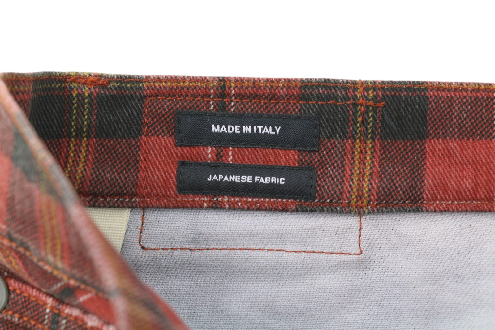 R13 Tailored Drop Women Trousers 27 Ash Red Plaid Ankle Relaxed Cut RRP710