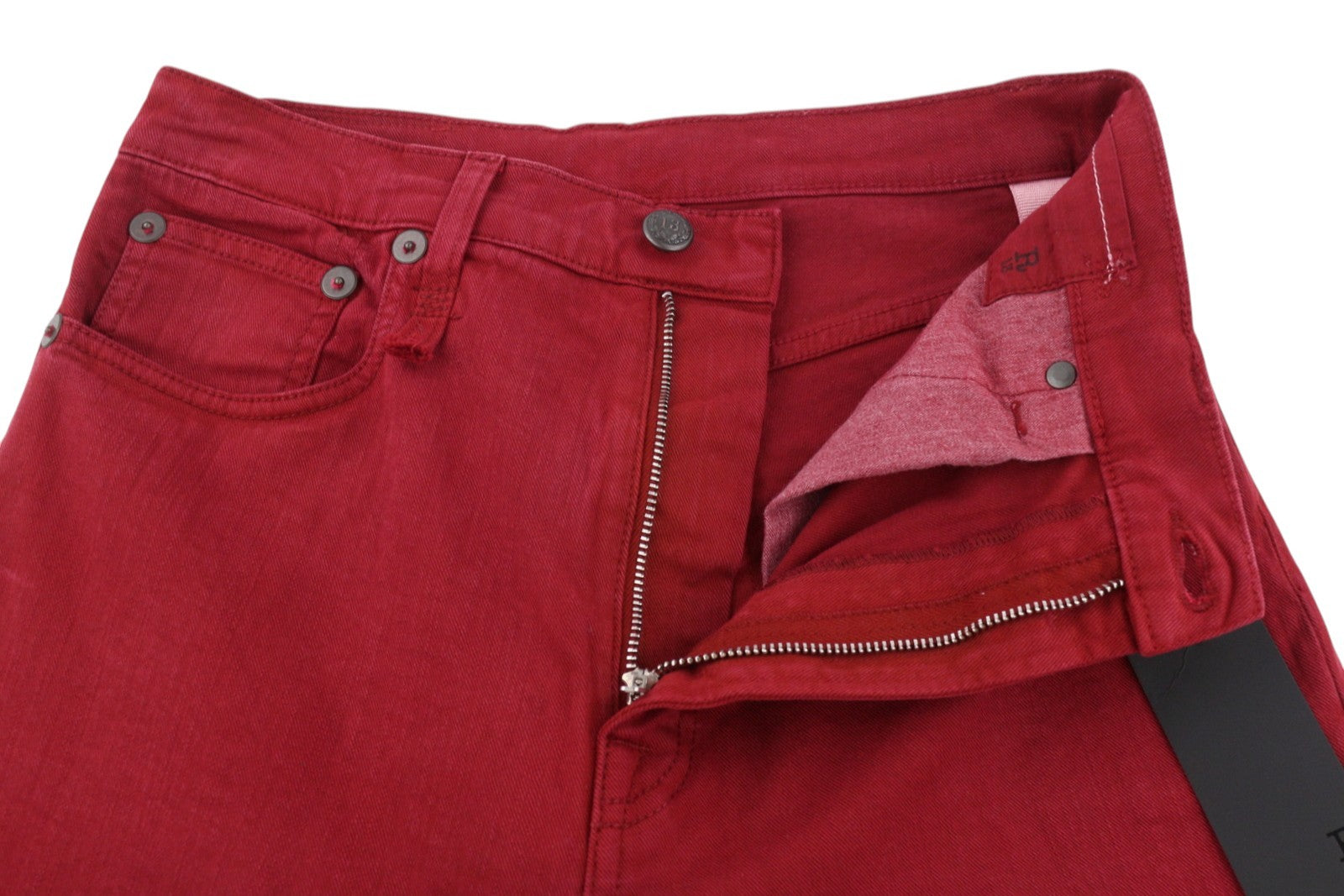 R13 Jane Women Trousers 27 Vivid Red Stretch Slim Straight Fitted RRP595