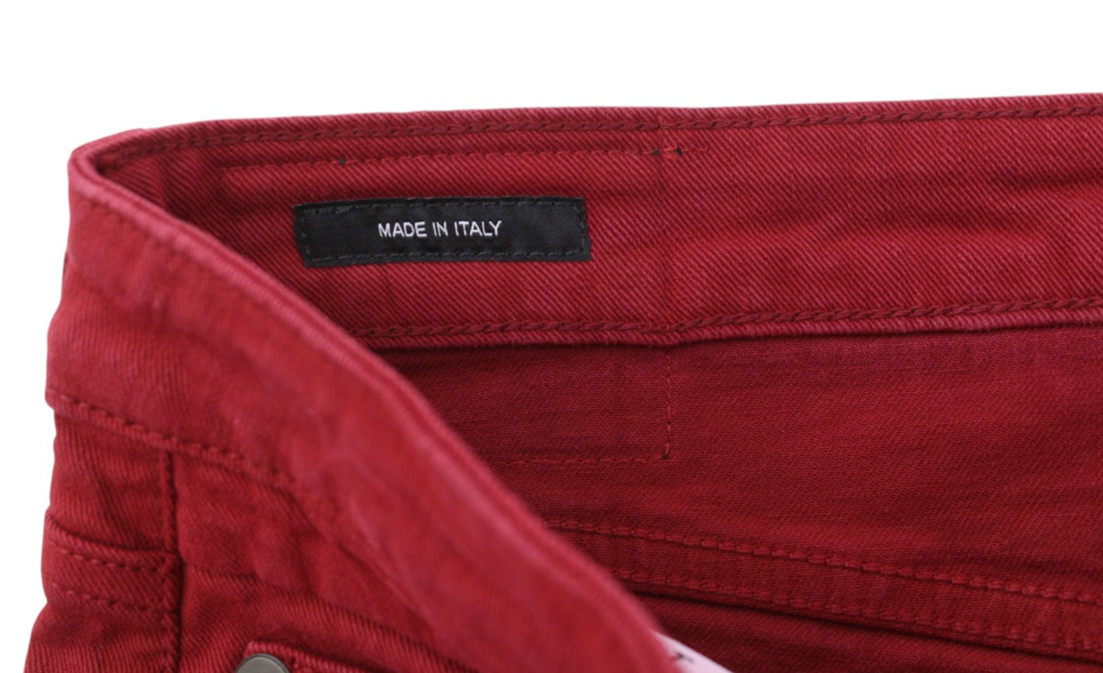 R13 Boy Straight Women Trousers 27 Vivid Red Stretch Cropped Ankle Zip RRP499