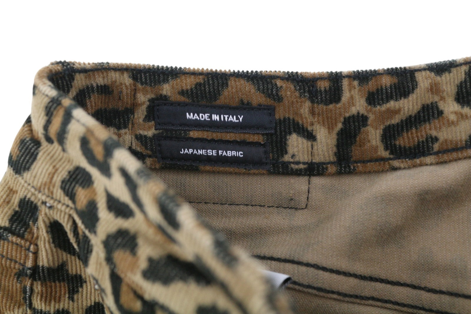 R13 Alison Skinny Women Trousers 27 Tan Leopard High Rise Corduroy Brown