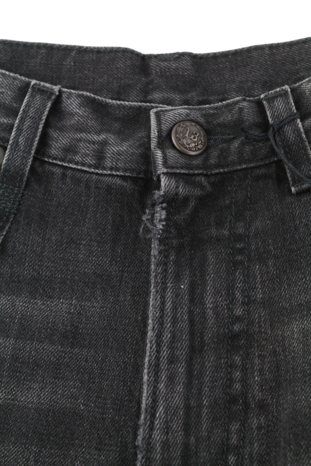 R13 D'Arcy Loose Women Jeans 27 Wilson Black Faded Relaxed Denim RRP700