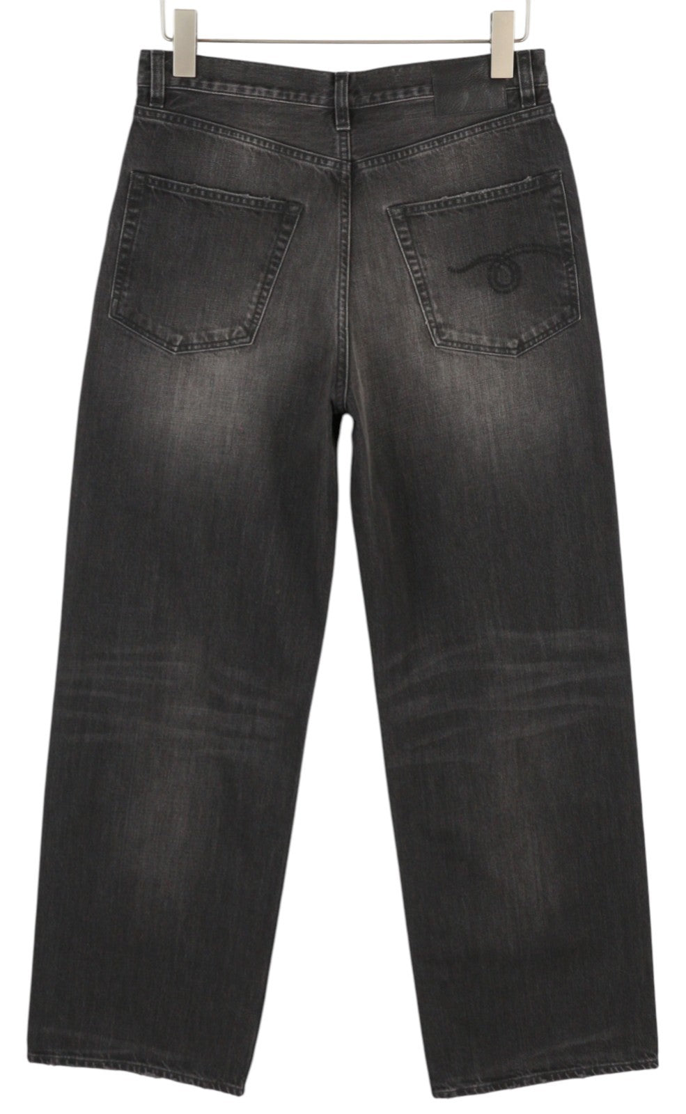 R13 D'Arcy Loose Women Jeans 27 Wilson Black Faded Relaxed Denim RRP700