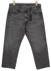 R13 Boyfriend Women Jeans 30 Wilson Black Faded Cropped Ankle Relaxed Denim