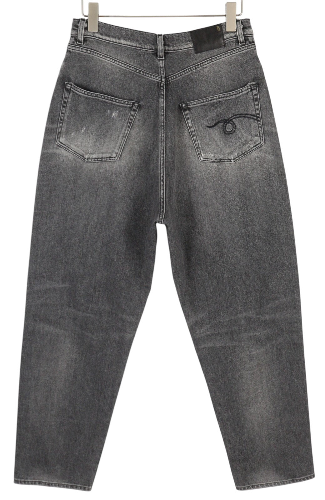 R13 Jennie Tapered Women Jeans 27 Vintage Grey Faded Ripped Distress RRP540