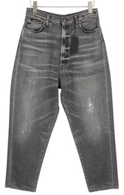 R13 Jennie Tapered Women Jeans 27 Vintage Grey Washed Ripped Distress RRP540