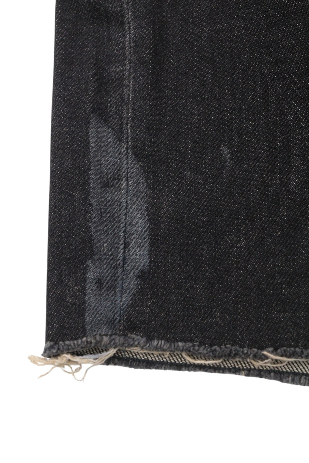 R13 Boyfriend Women Jeans 30 Abbey Black Washed Distressed Hem Relaxed Denim