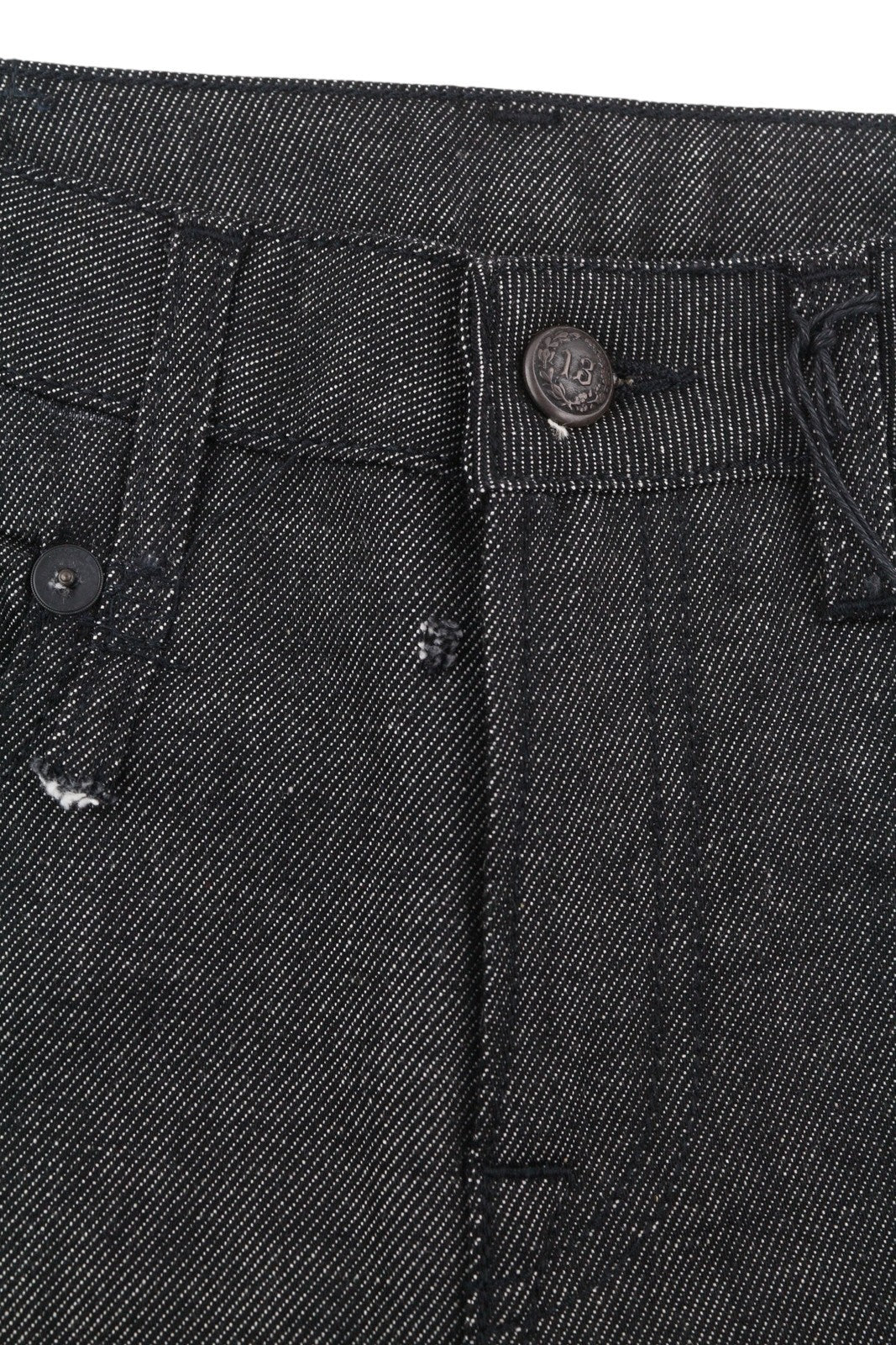 R13 Boy Straight Women Jeans 27 Vintage Grey Dark Denim Zip Fly Casual Pockets