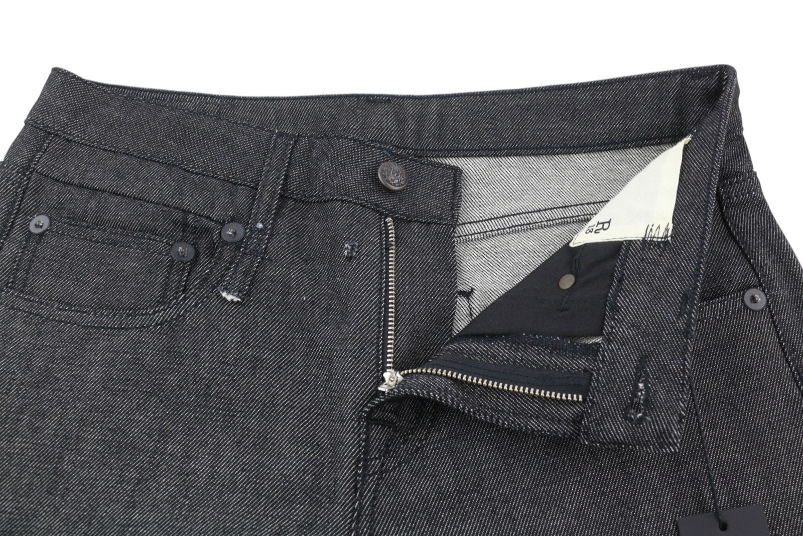 R13 Boy Straight Women Jeans 27 Vintage Grey Dark Denim Zip Fly Casual Pockets