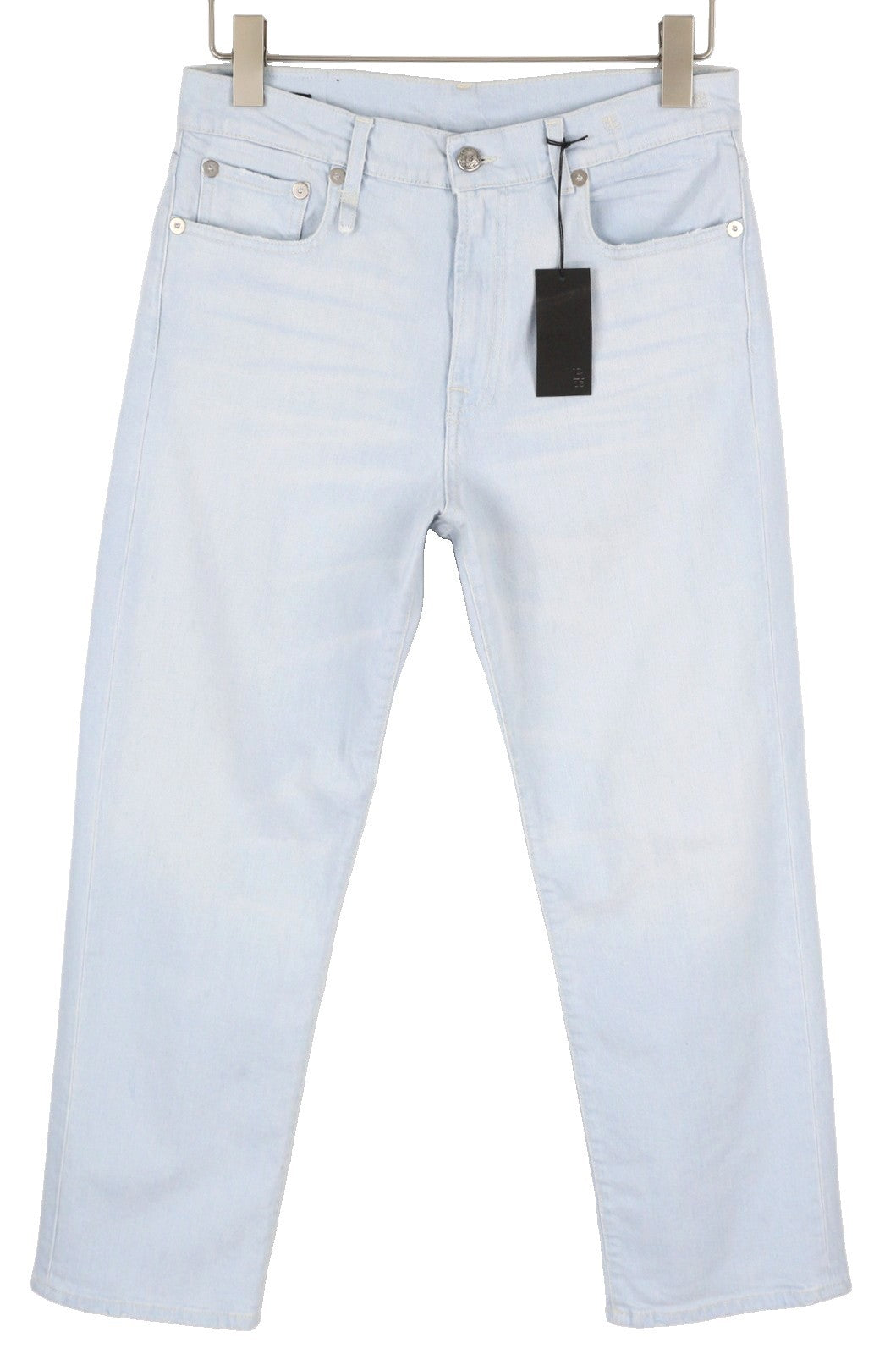 R13 Romeo Women Jeans 28 Faded Blue Stretch Cropped Ankle Zip Fly Denim