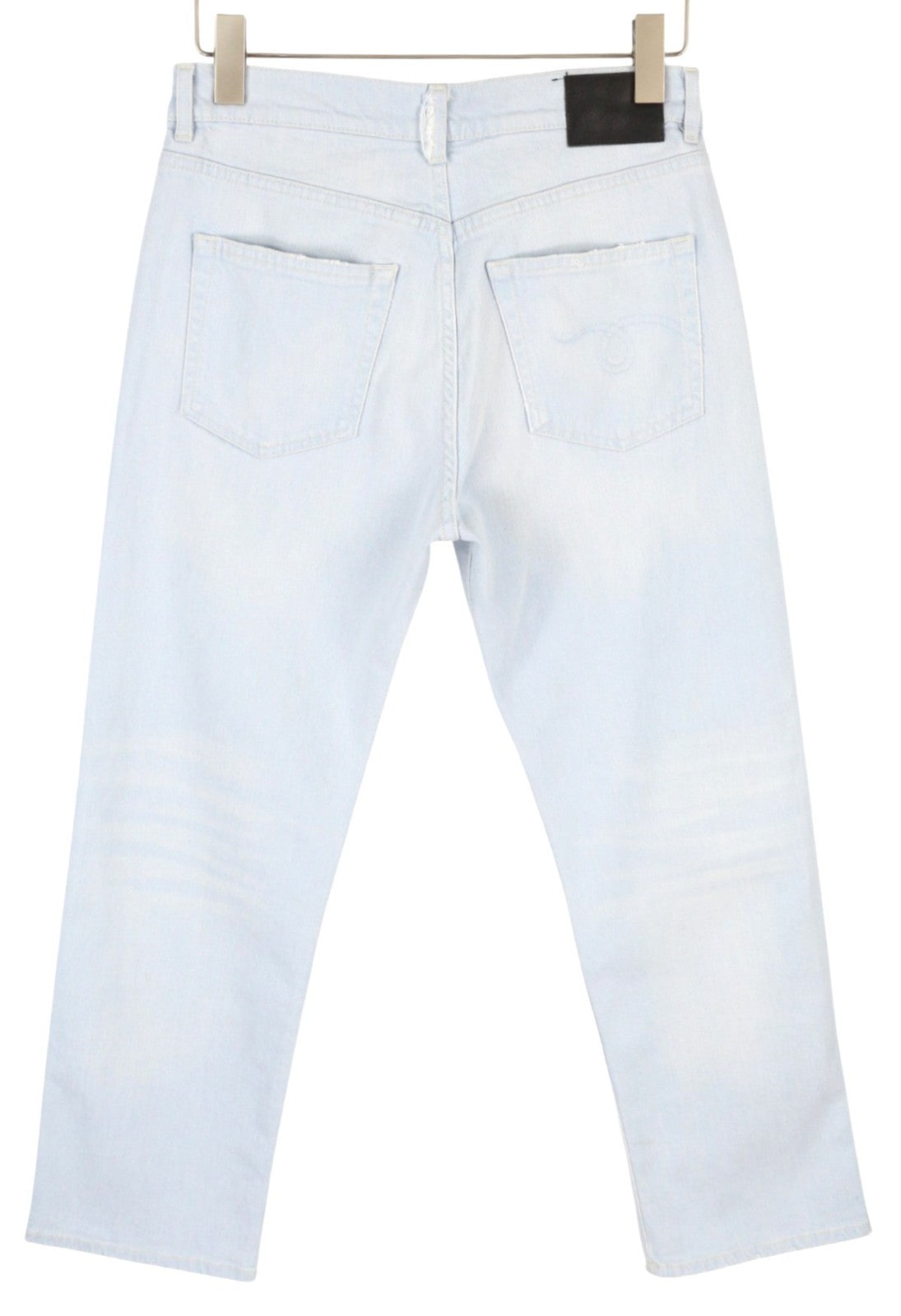 R13 Romeo Women Jeans 28 Faded Blue Stretch Cropped Ankle Zip Fly Denim