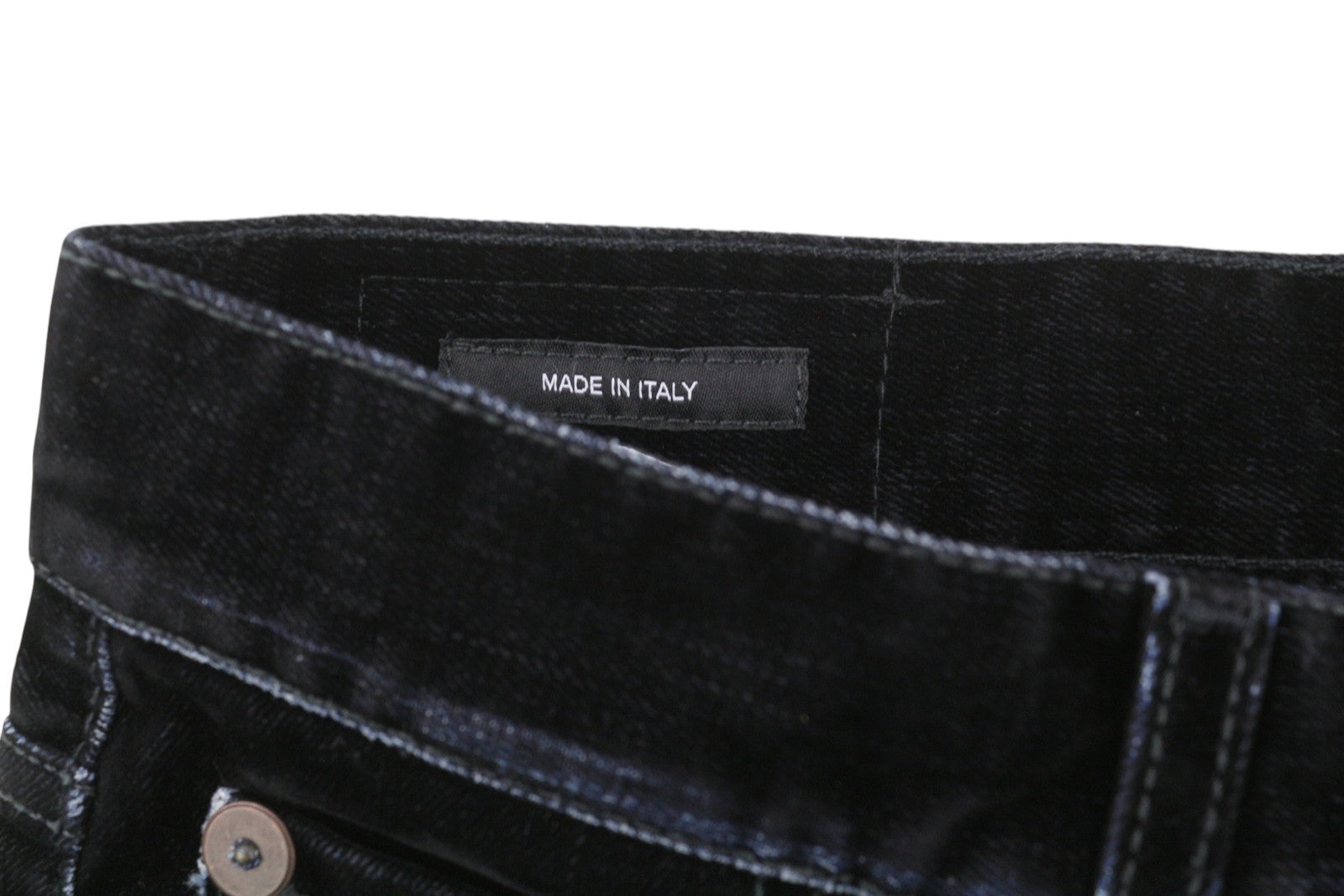 R13 Romeo Women Trousers 24 Flocked Black Velvet Cropped Ankle Straight Zip