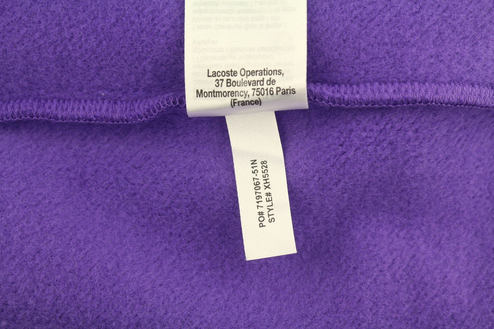 LACOSTE Sport Men Trousers 4XL Purple Tapered Fleece Drawstring Sweatpants