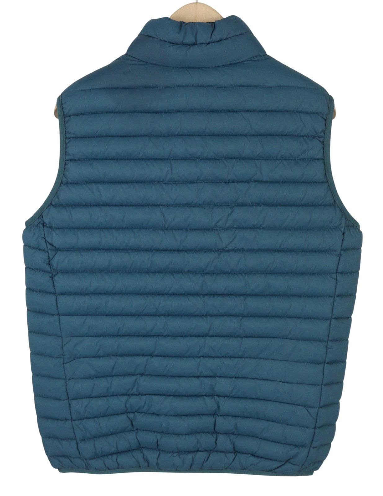 LYLE & SCOTT Men Waistcoat M Blue Quilted Padded High Neck Full Zip Vest
