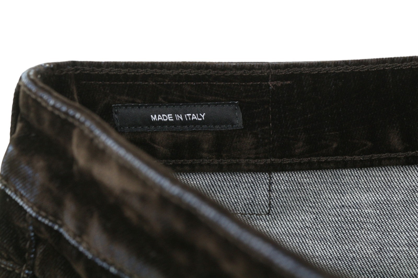 R13 Boy Straight Women Jeans 26 Flocked Brown Mid Rise Cropped Ankle Zip Fly