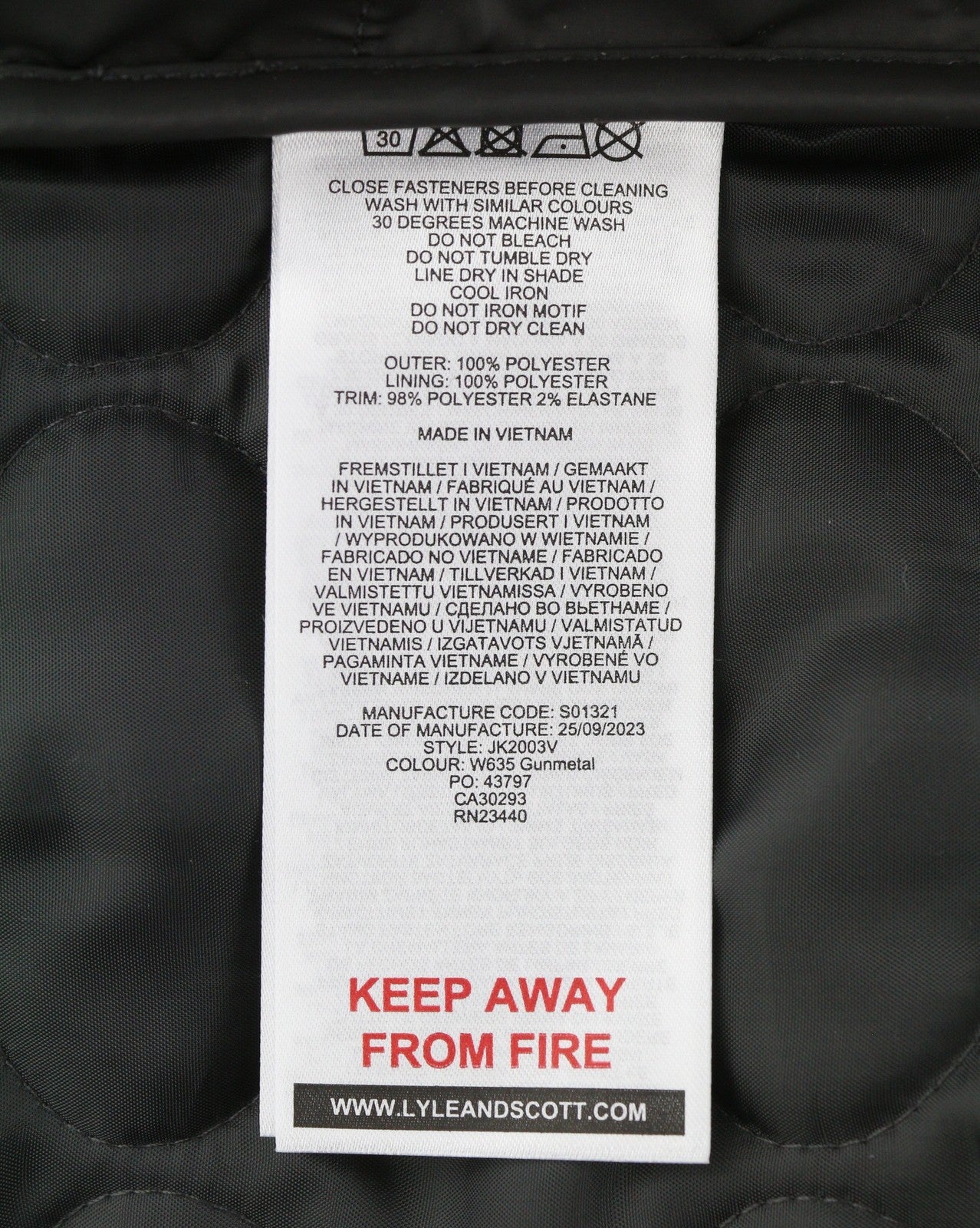 LYLE & SCOTT Men Waistcoat L Grey Quilted Padded Zipper Bomber Neck RRP149