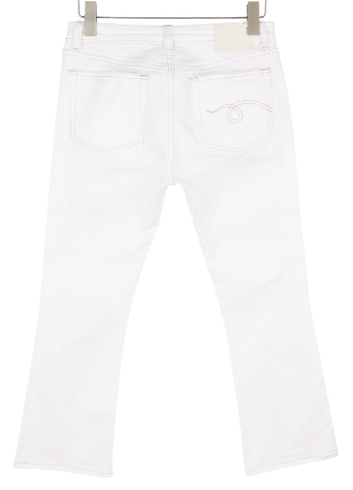 R13 Kick Fit Women Jeans 29 Bale White Slim Flared Cropped Ankle RRP499