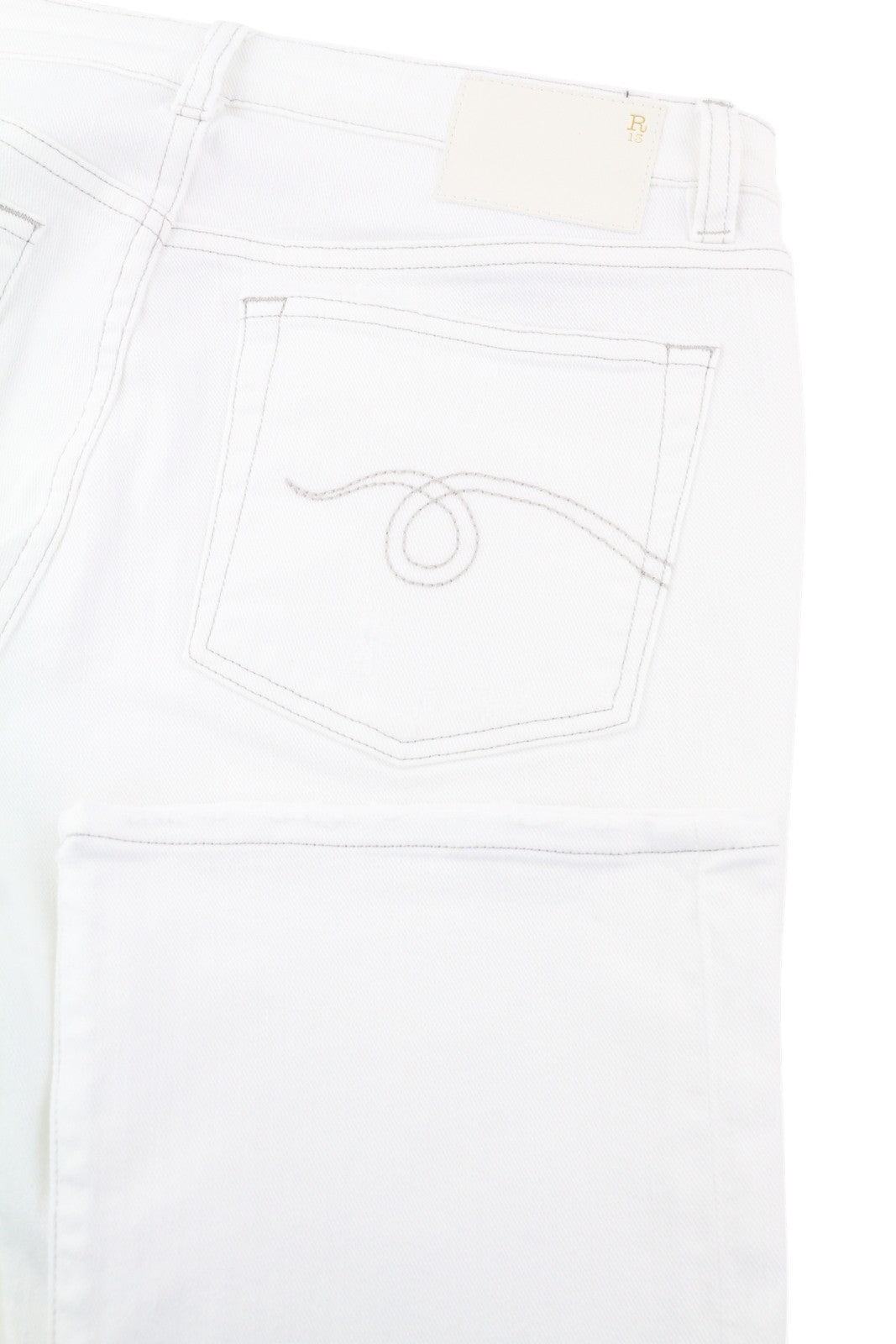 R13 Kick Fit Women Jeans 29 Bale White Slim Flared Cropped Ankle RRP499