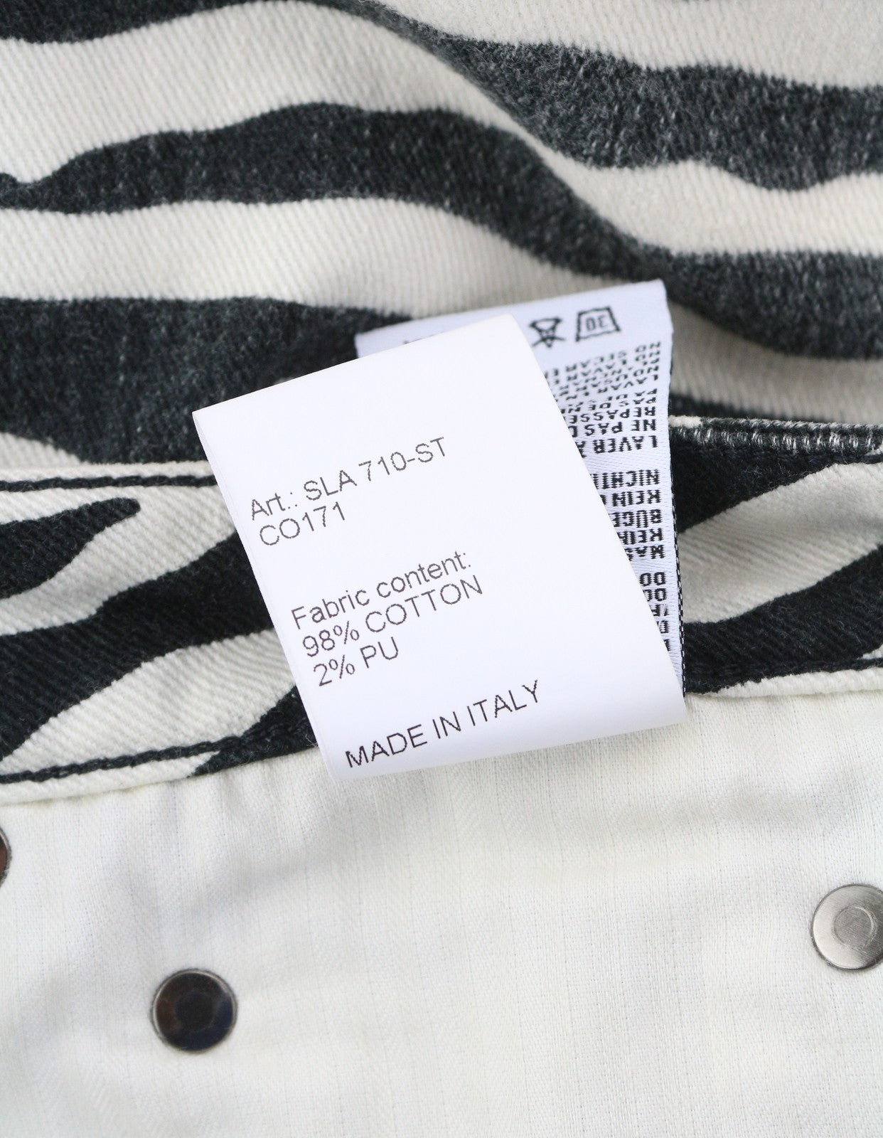 R13 Kick Fit Women Jeans 27 Zebra Print Flared Cropped Ankle RRP499