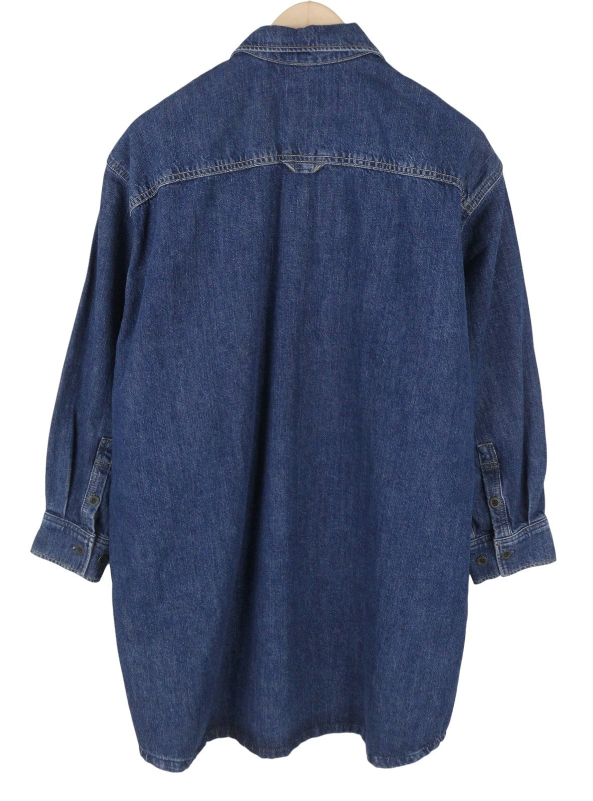 G-STAR Oversized Denim Women Dress L Blue Denim Patch Pocket Button-Up RRP179