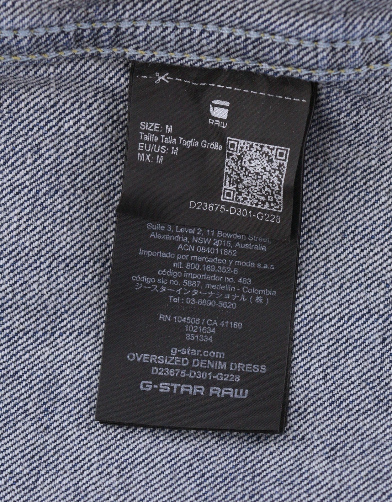 G-STAR Oversized Denim Women Dress M Blue Denim Patch Pocket Button-Up RRP179