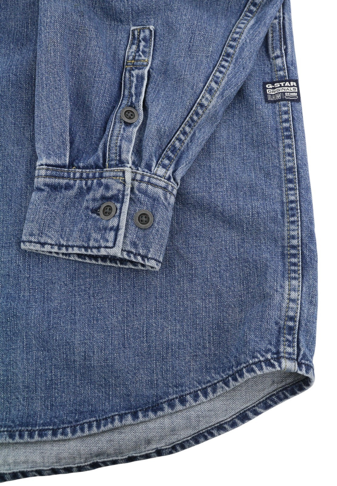 G-STAR Oversized Denim Women Dress S Blue Denim Patch Pocket Button-Up RRP179