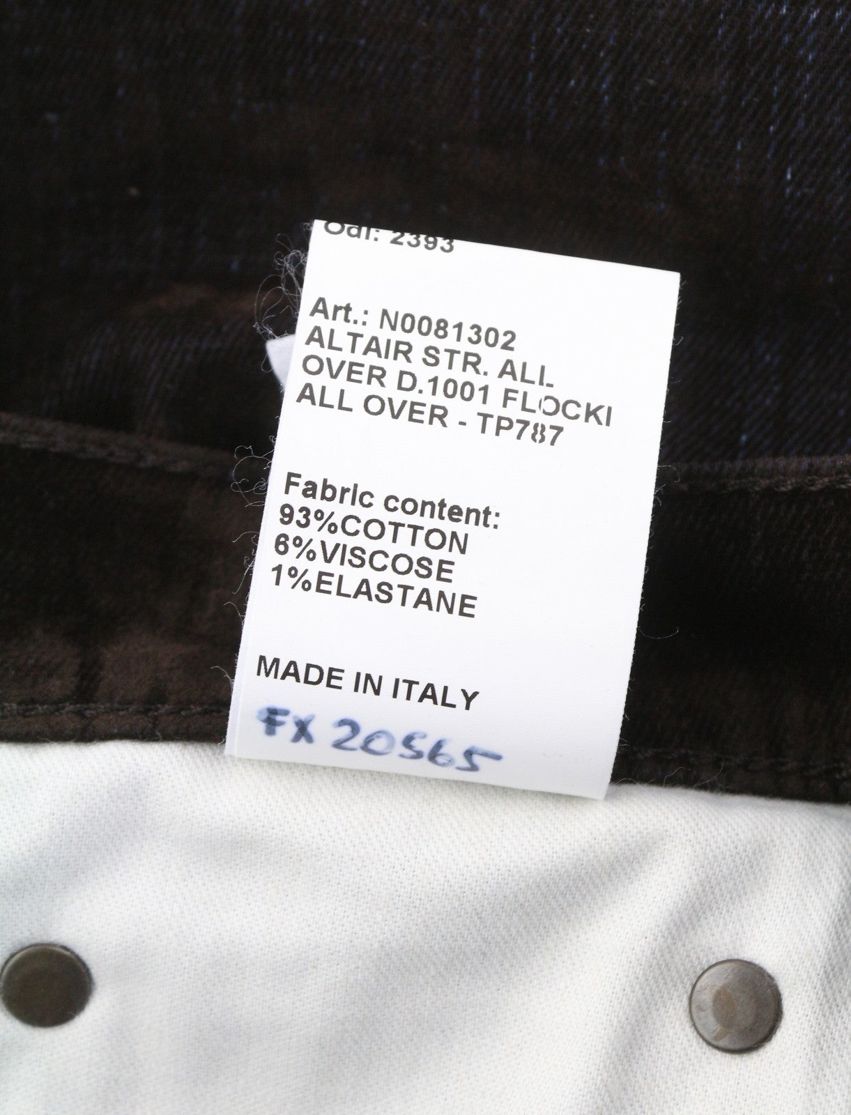 R13 Jean Women Jeans 27 Flocked Brown High Rise Straight Zipper RRP699