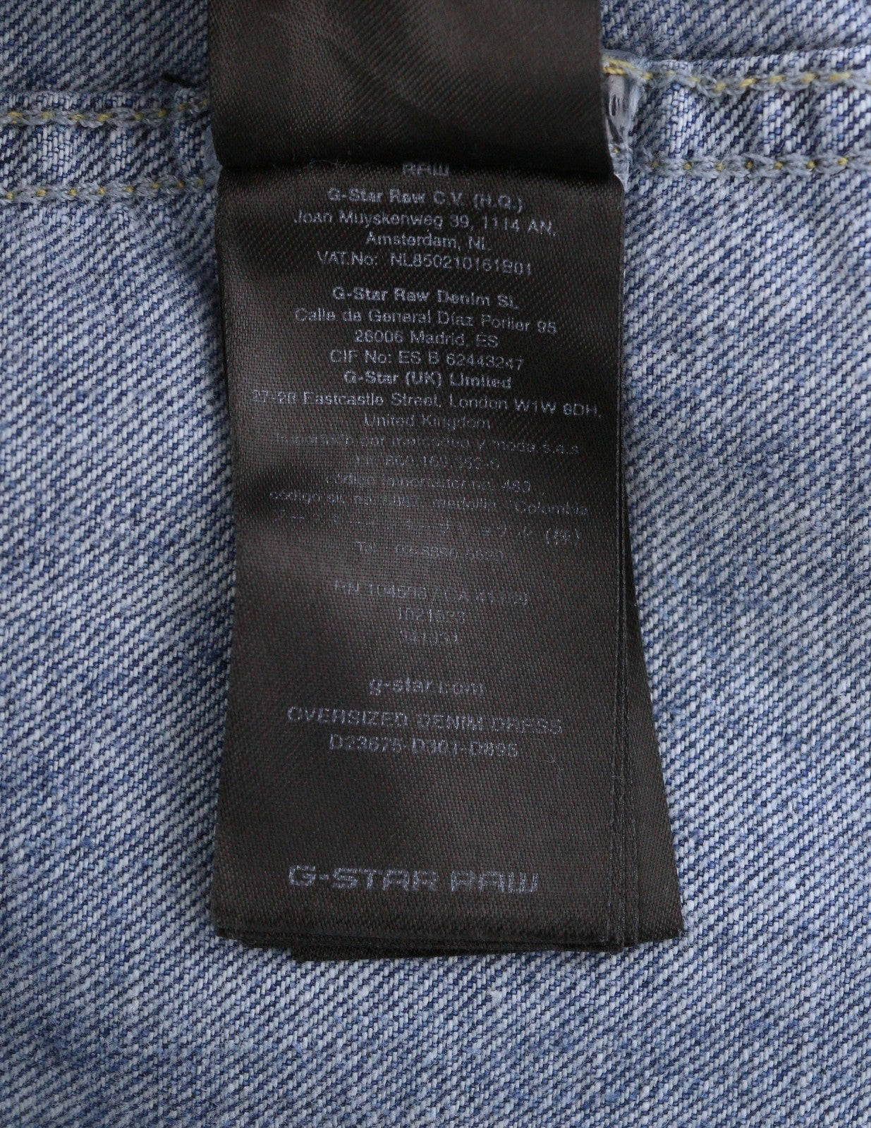 G-STAR Oversized Denim Women Dress L Blue Denim Patch Pocket Button-Up RRP179