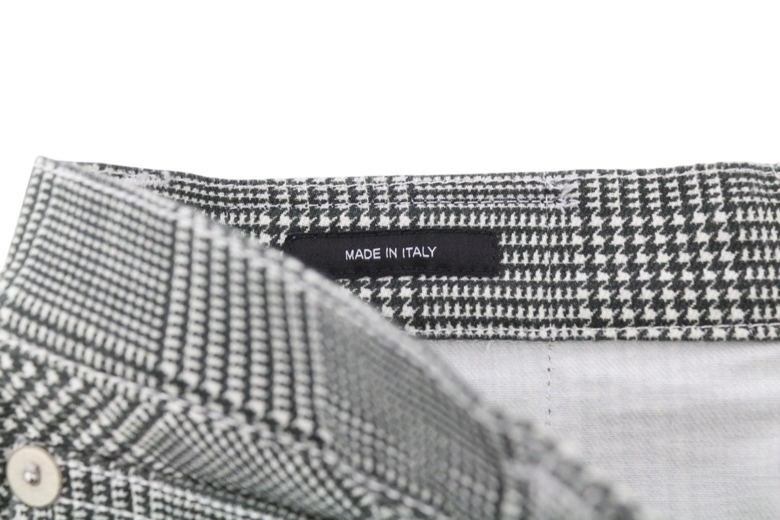 R13 Jane Women Jeans 27 Printed Glen Plaid Stretch Straight Flared Fit RRP699