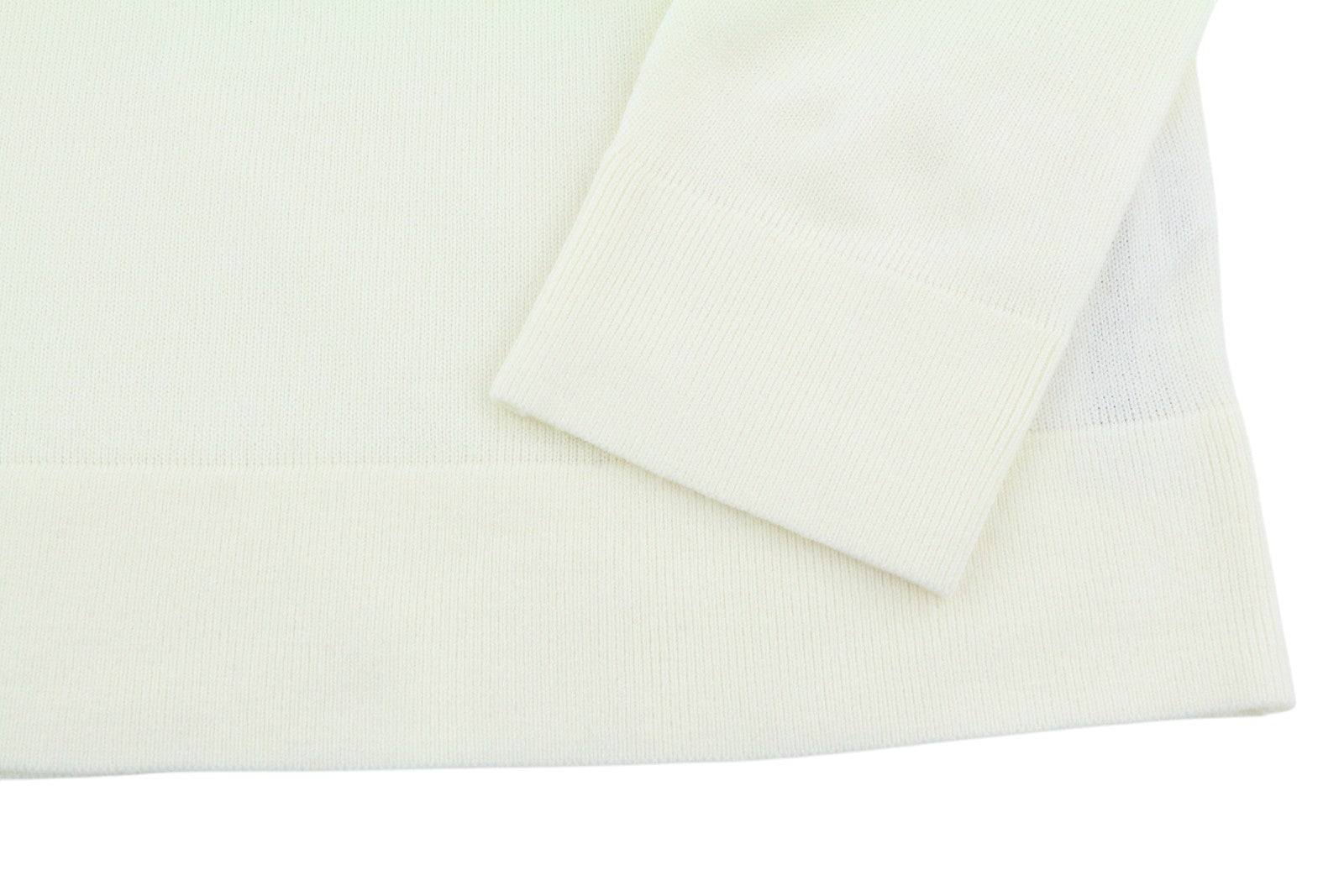 CALVIN KLEIN Merino Rws Turtle Men Jumper L White Knit Logo Pullover RRP129